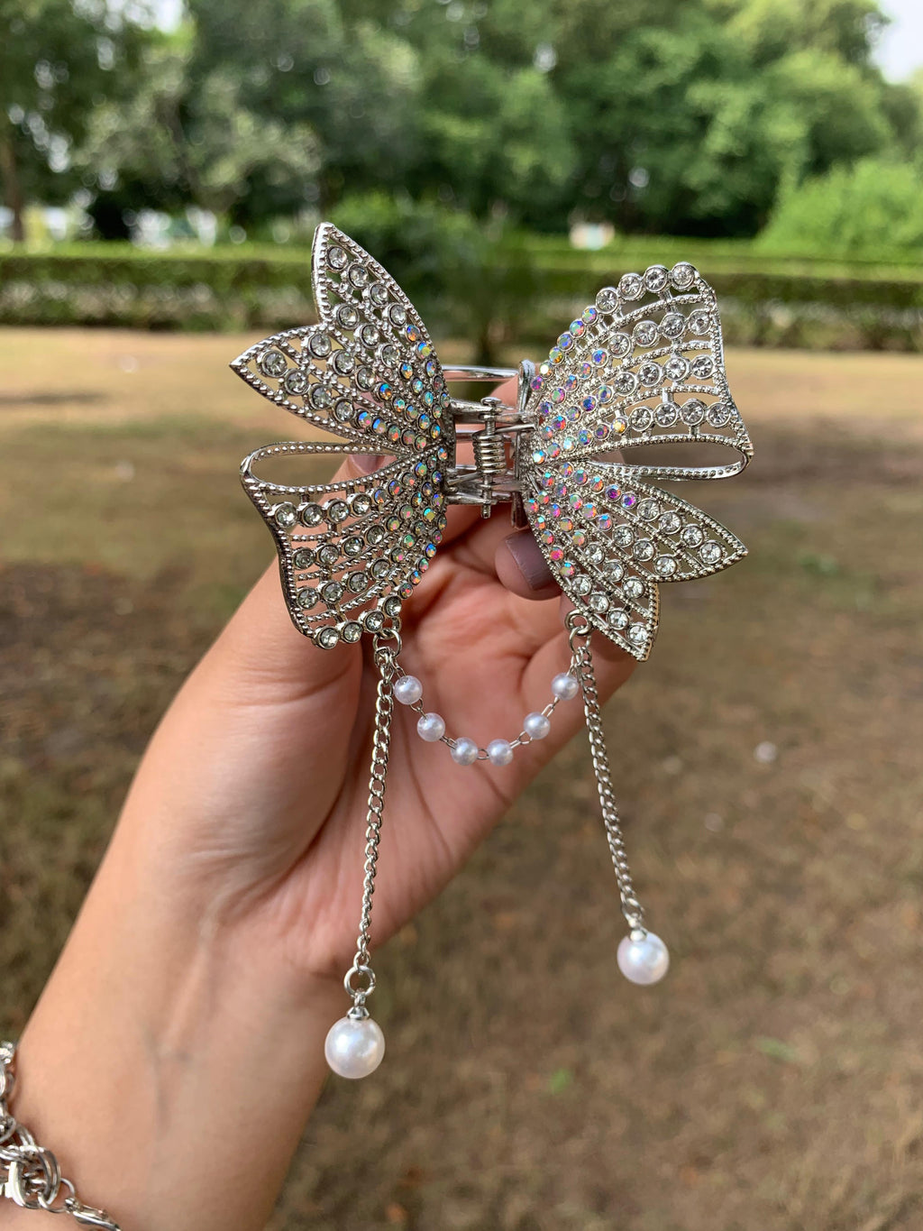 Glam butterfly Bow Claw Clips