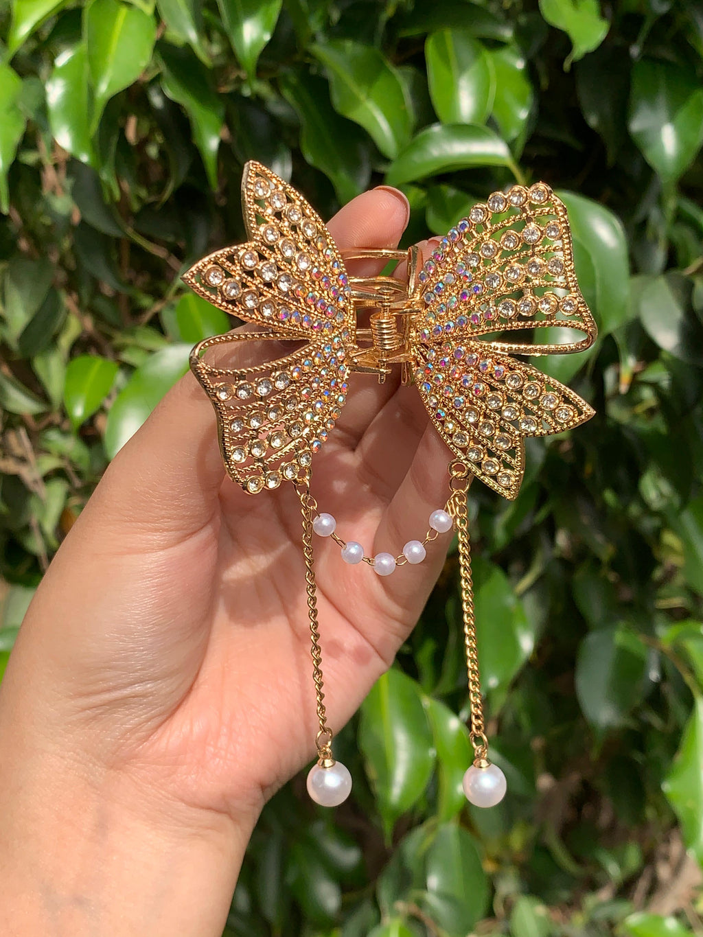 Glam butterfly Bow Claw Clips