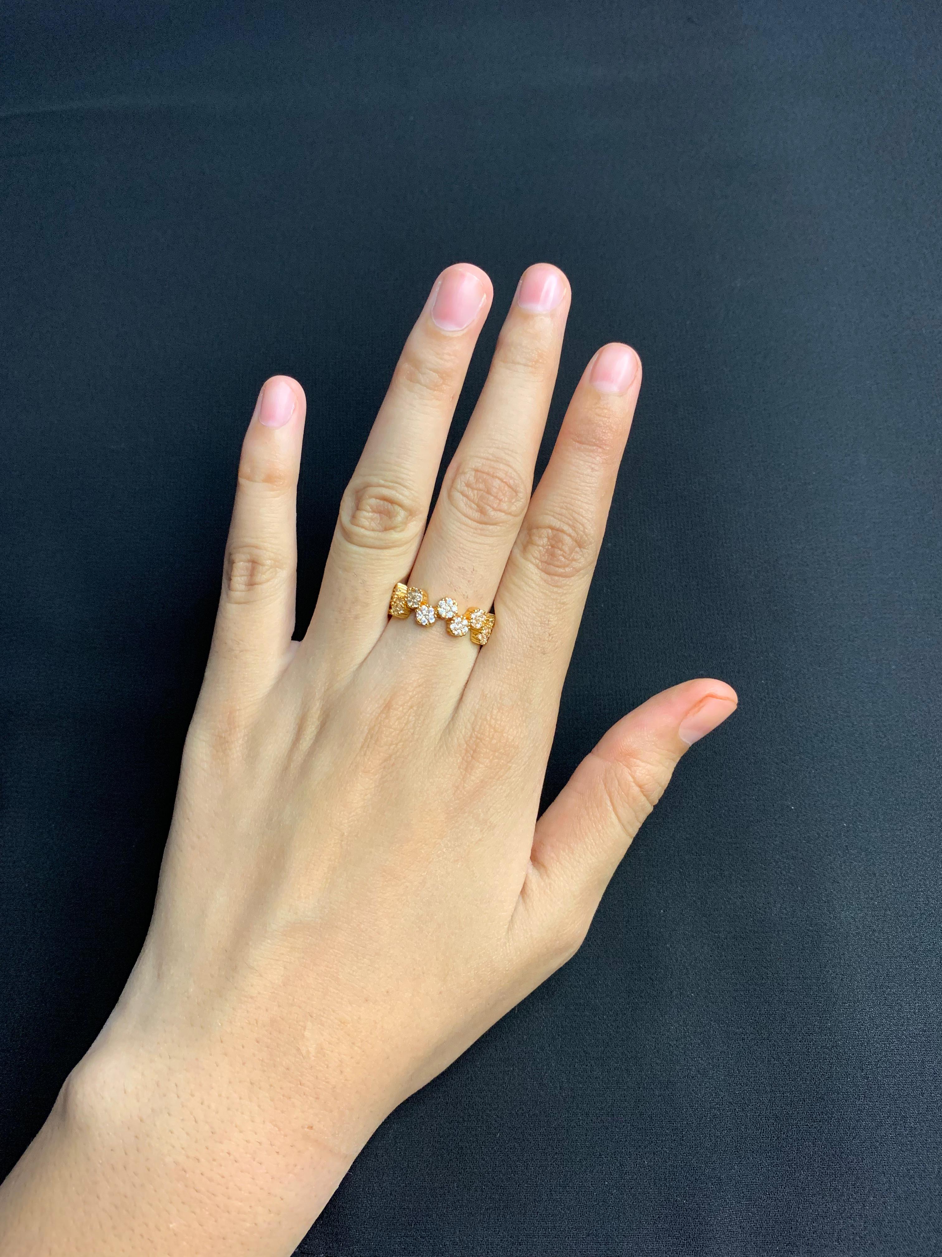 Floral Cluster Eternity Ring