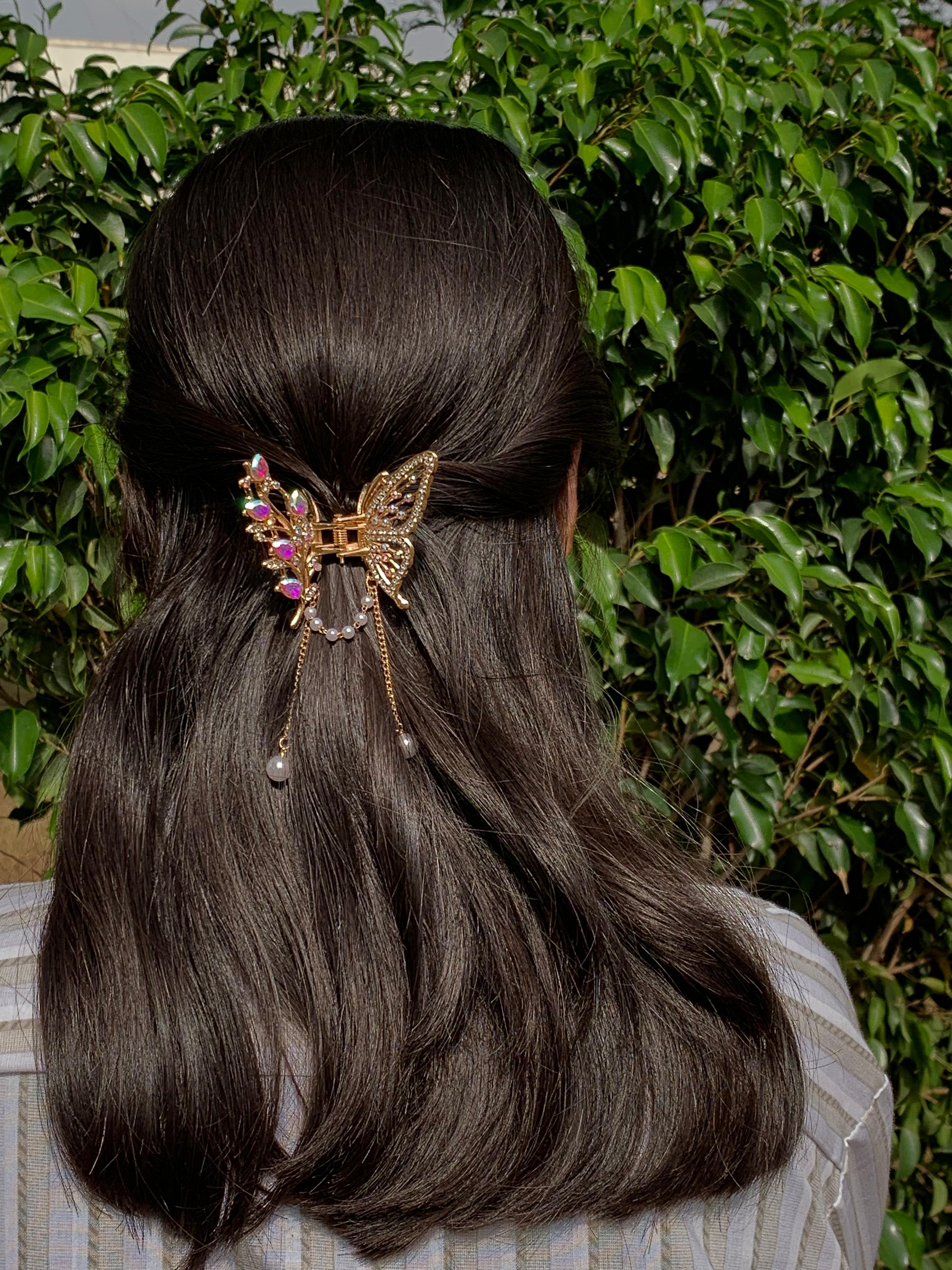 Glam butterfly Bow Claw Clips