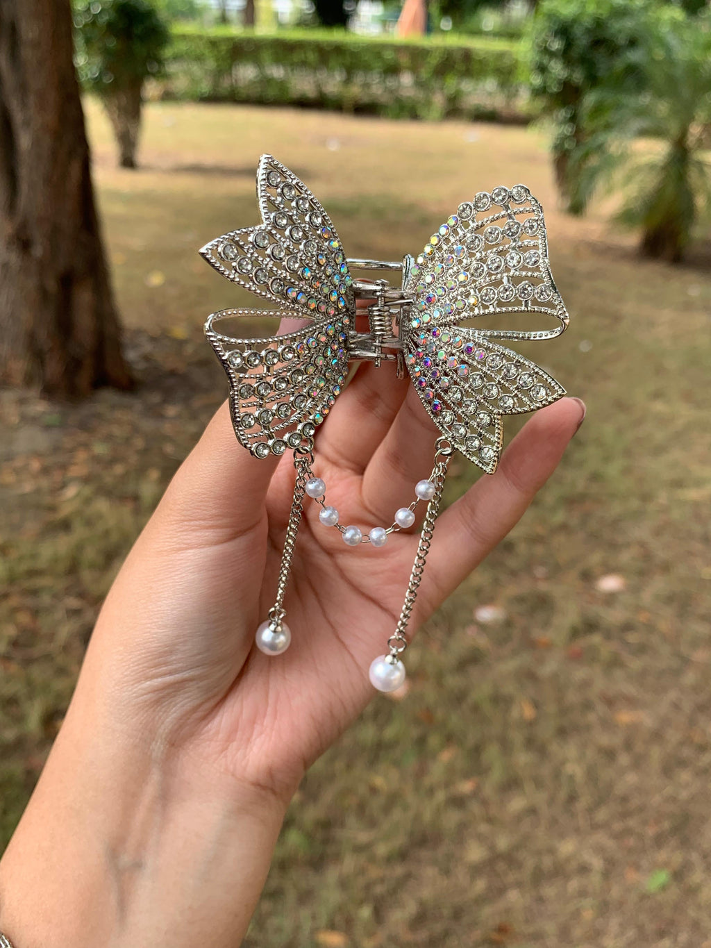 Glam butterfly Bow Claw Clips